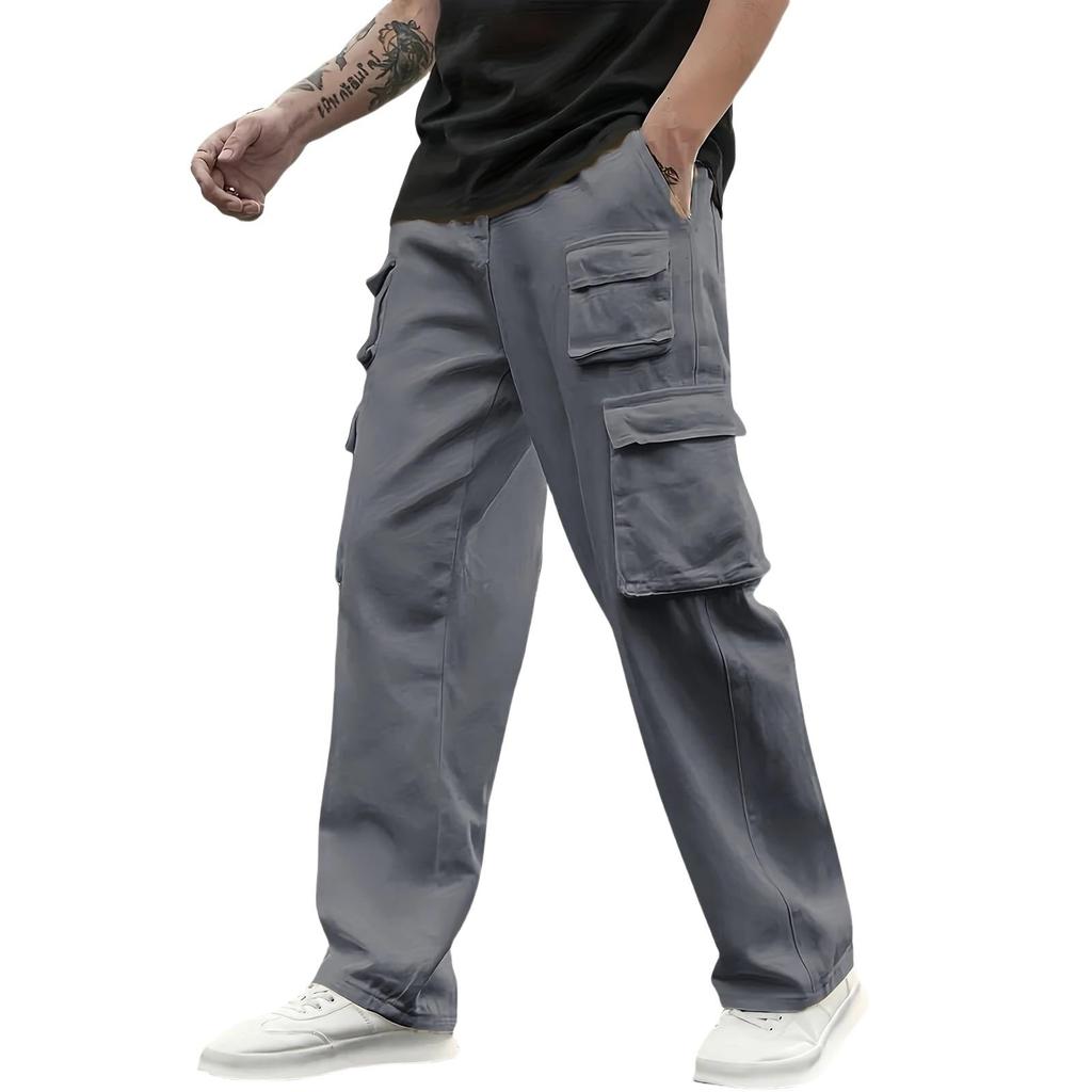 Herren Freizeit Outdoor Sport Mehrere Taschen Cargohosen Lockerer Schnitt Taktische Arbeitskleidung Hosen für Wandern Camping und den täglichen Gebrauch
