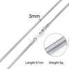 Damen Herren Ketten Halsketten Edelstahl Flache Schlangenglied Gliederketten 24" Breite 3mm 4mm 6mm