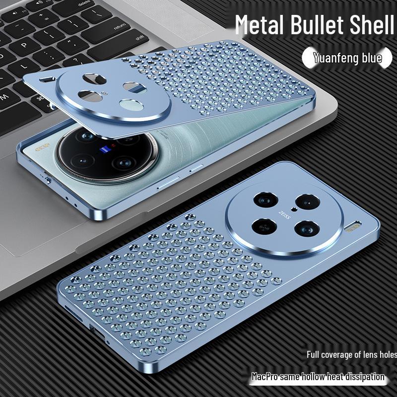 Vivo X100 Pro Aromatherapy Aluminum Alloy Phone Case with Metal Snap Button and Heat Dissipation vivo X100 Pro