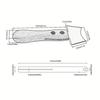 Guitar Nut Hole Iron Cutter Stainless Steel Guitar Maintenance Tool Wood Handle Measuring Leveling Tool for Music Instrument