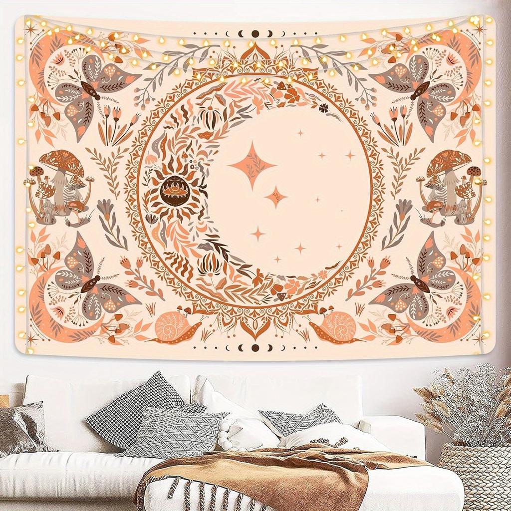Bohemian Celestial Garden Tapestry Gentle Warm Wall Decoration Living Room Healing Room Decoration Home Decoration