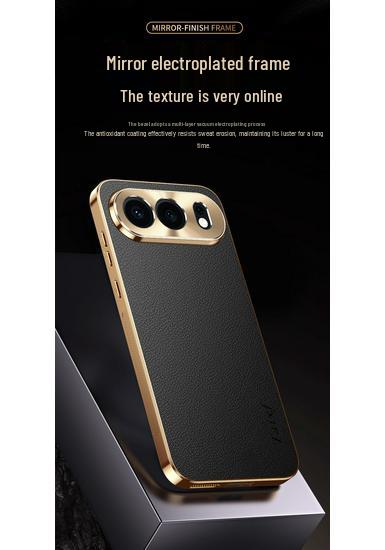 Compatible with Honor 500 & Honor 400: Electroplated Lychee Leather Texture Drop-Proof Case with Soft Edges for Men & Women.