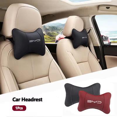 Car Seat Neck Pillow Leather Headrest Lumbar Waist Support For BYD Atto 3 E6 Tang F3 Song F3R Qing Yuan I3 S7 G3 M6 L3 D1 S6
