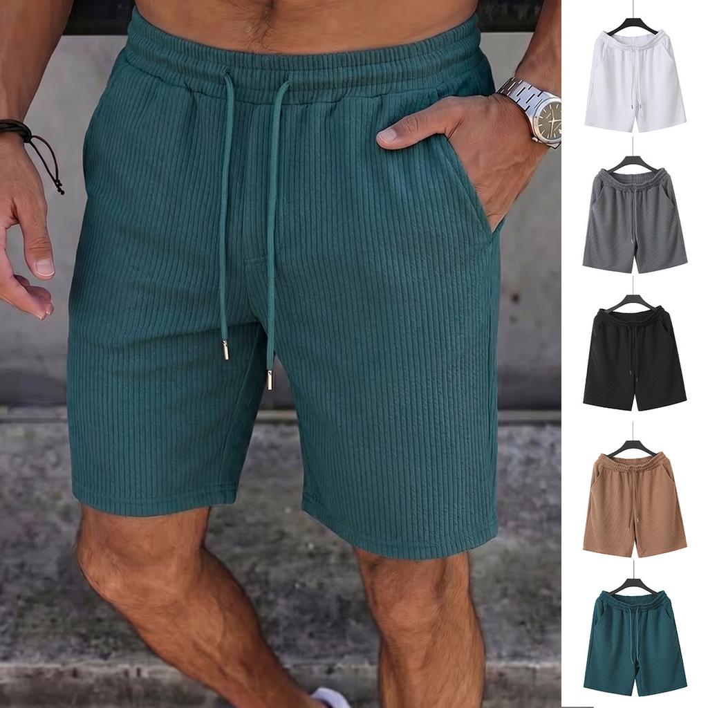 Mens Summer Jacquard Loose Casual Sports Beach Shorts