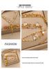 Colorful Dragonfly Pendant Necklace in 18K Gold-Plated Stainless Steel Clavicle Chain