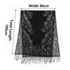 Fashion Tassel Patchwork Women Tulle Shawl Hollow V-Neck Cardigans Lace Scarf Shawl Multicolored Evening Prom Cape Cosplay