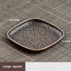 Retro Alloy Round Square Coaster Tea Set Accessories Lucky Cloud Pattern Cup Holder Insulation Pad Coffee Mat Desktop Decoration