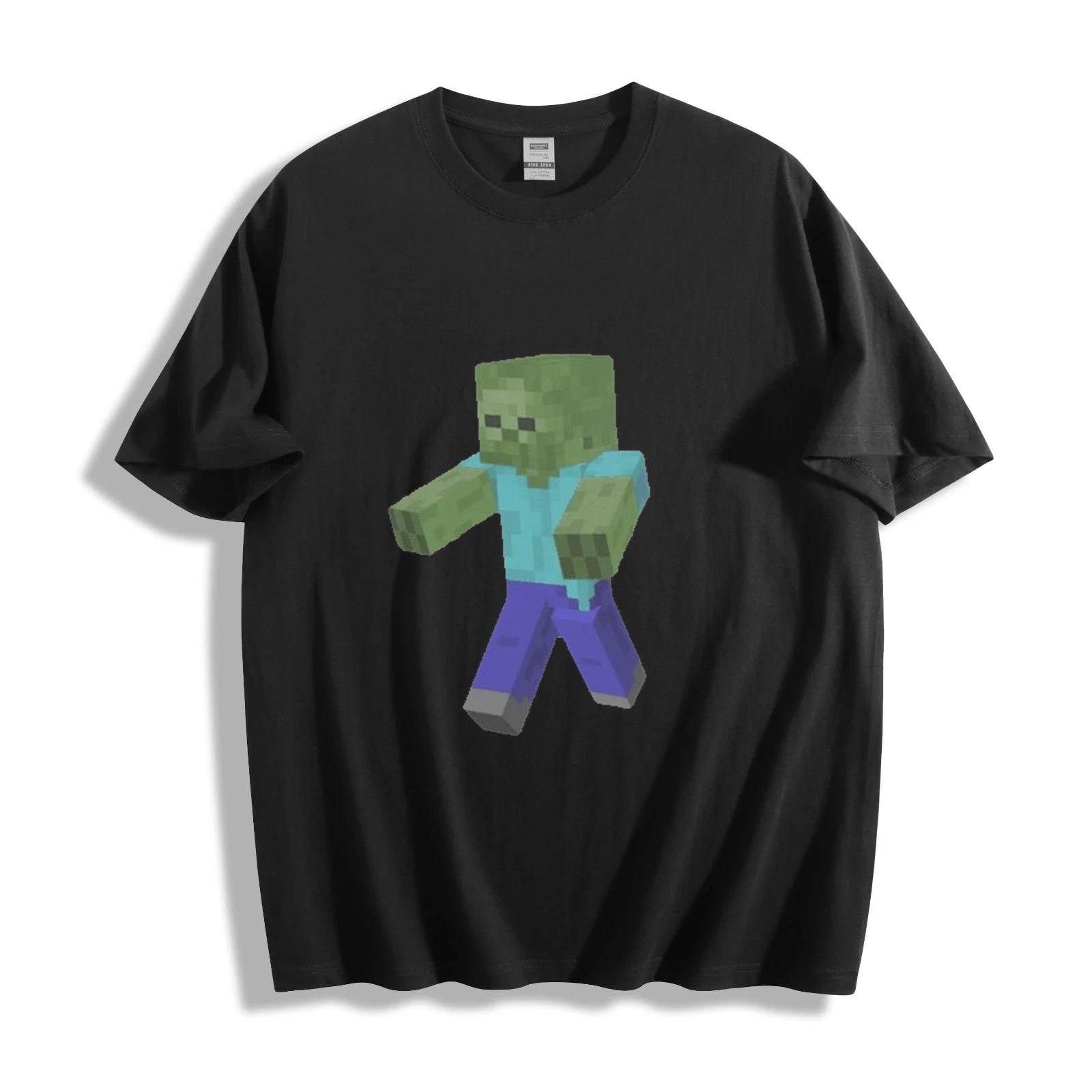 Pixelated Zombie Gamer T-Shirt - Creepy Blocky Undead Design Unisex Tee XS