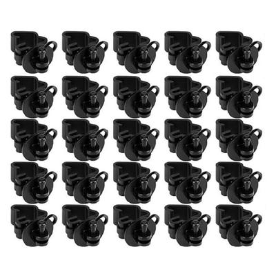 Multipacks of 25 Elegant T Post Insulators Sturdy Plastic Materials Electric Fence Clip Portable for Outdoor Use