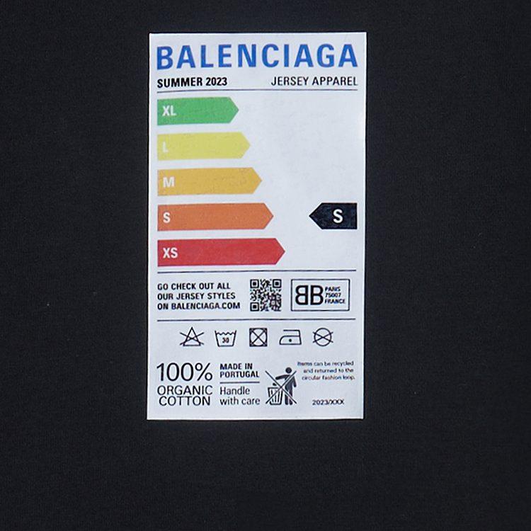 Balenciaga SS23 T Shirt Regular Fit Men's Black 739784TOVD71055