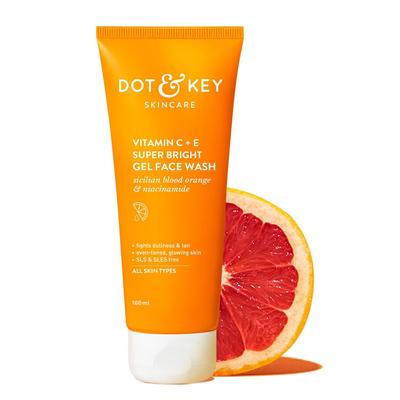 Gel nettoyant visage ultra-lumineux à la vitamine C et E de DOT & KEY pour une peau éclatante, unisexe, 100 ml
