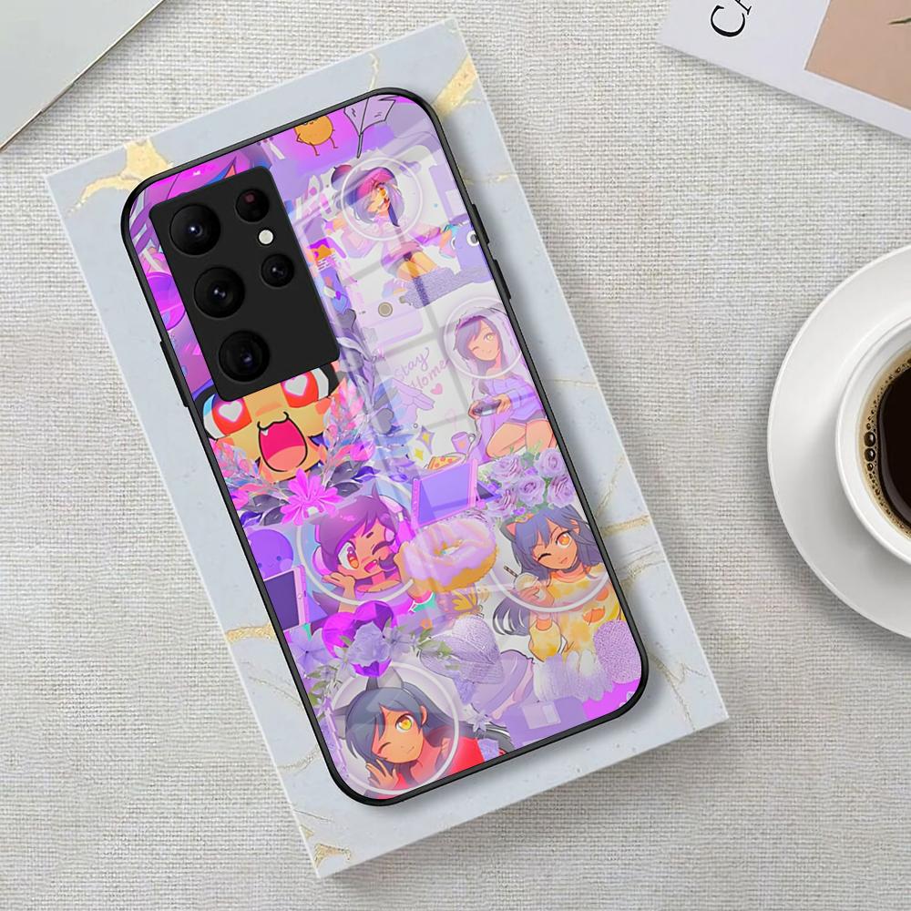 Game A-aphmau Phone Case For Samsung S26 S25 Edge Ultra 23 22 21 20 Ultra Plus S24 Fe Glass Cover