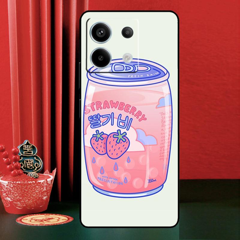 Kawaii Japanese Strawberry Milk For Xiaomi Redmi Note 14 Pro 13 12 11 9 10 9S 10S 11S 12S Redmi 13C 10C 12C 14C Phone Case