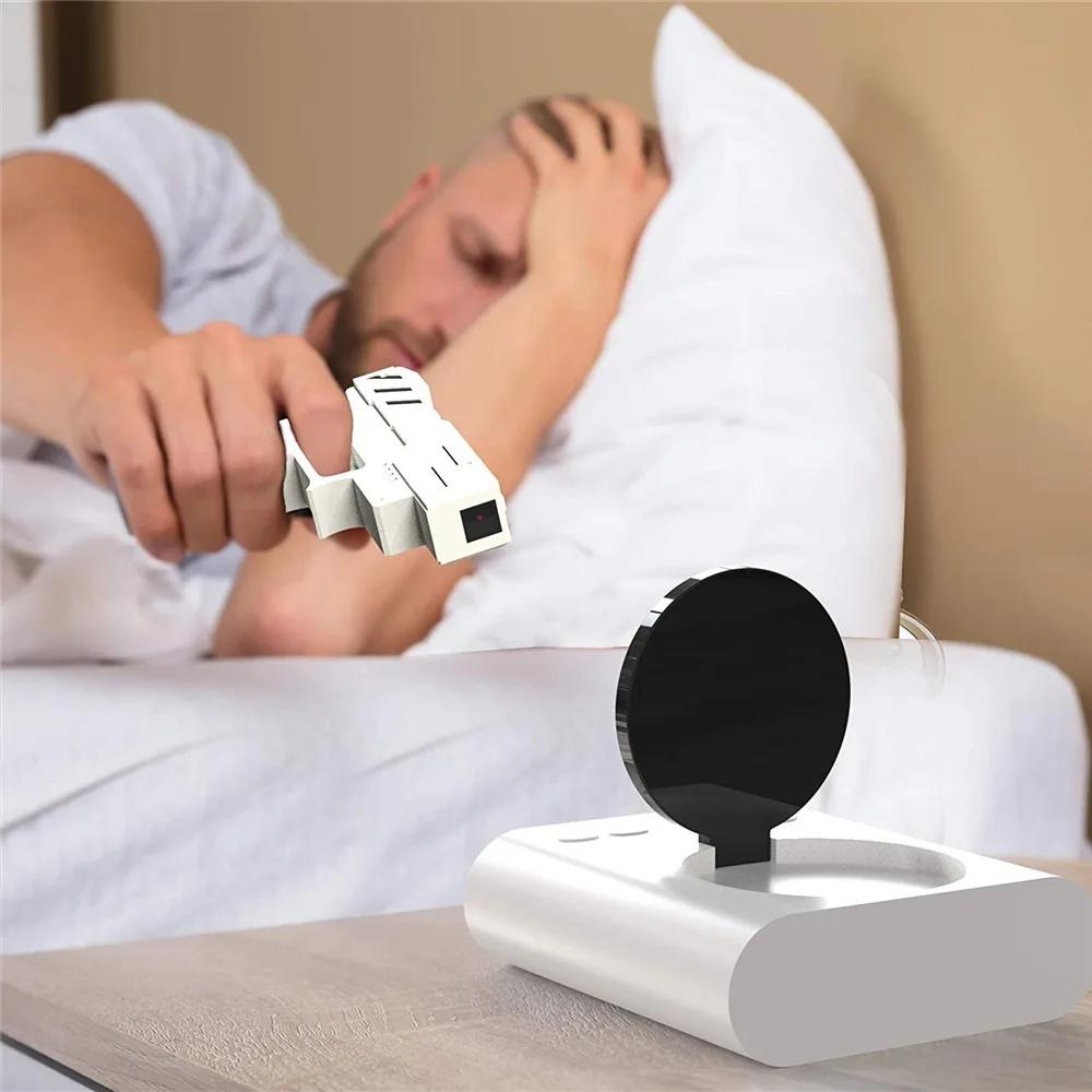 Creative Alarm Clock Shoot At The Target Novel Shooting Toy Bedroom Lazy Person Wakes Up Alarm Clock Living Room Decoration