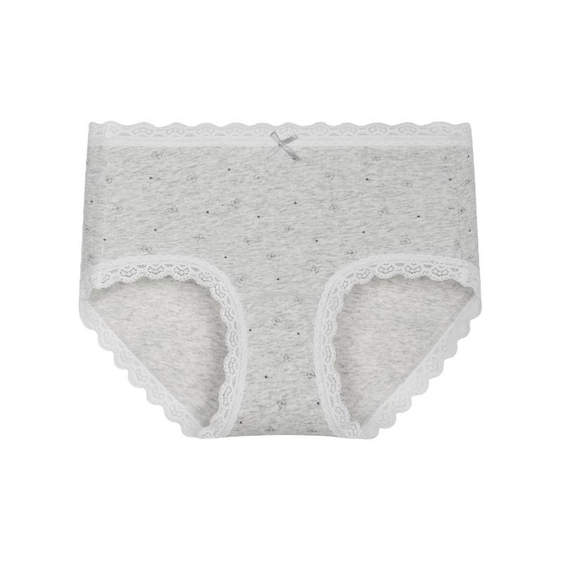 Women Mid Waist Antibacterial Full Cotton Crotch Breathable Seamless Triangle Underwear