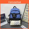 Blocked Fashion Color Letter Print Student Leisure Backpack With Coin Purse