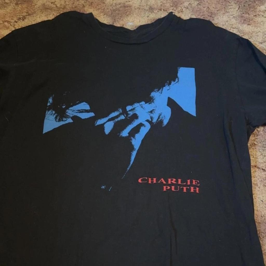 Charlie Puth black tour t-shirt Unisex Adult Short Sleeve PA438