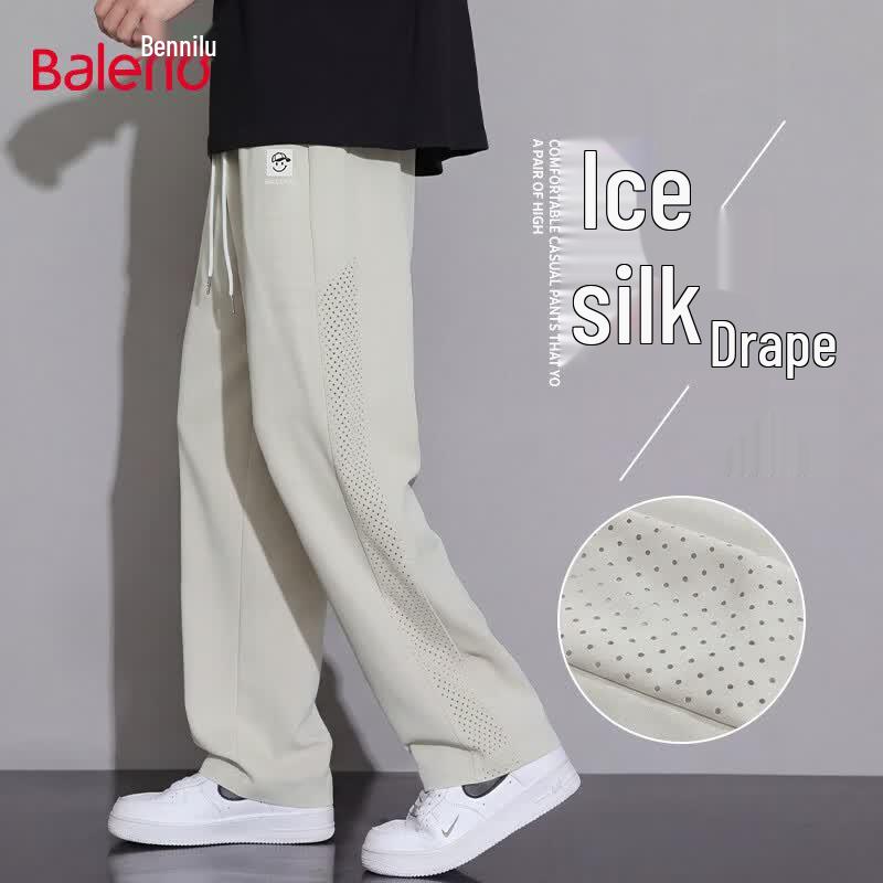 Baleno Men s Summer Breathable Loose Straight Leg Casual Pants L