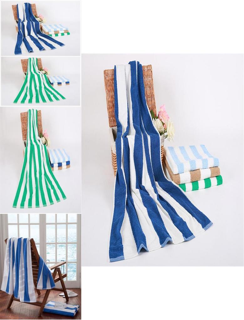 Minimalist Striped Cotton Beach Towel With Absorbent Quickdry Fabric For Adults Outdoor Use