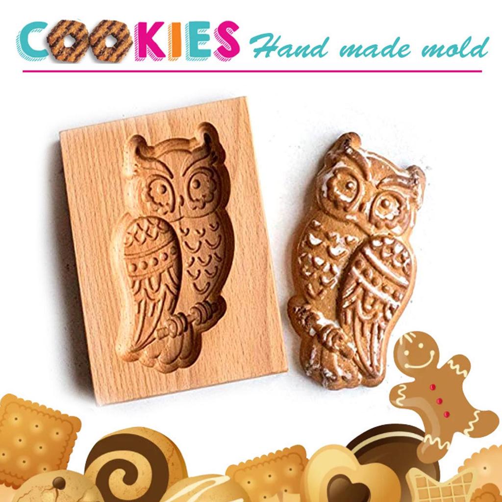 Cookie Cutters Biscuit Molds Baking Tool Kitchenware Wood Material 6 Styles Choose Perfect Baking Gift for Baking Lover