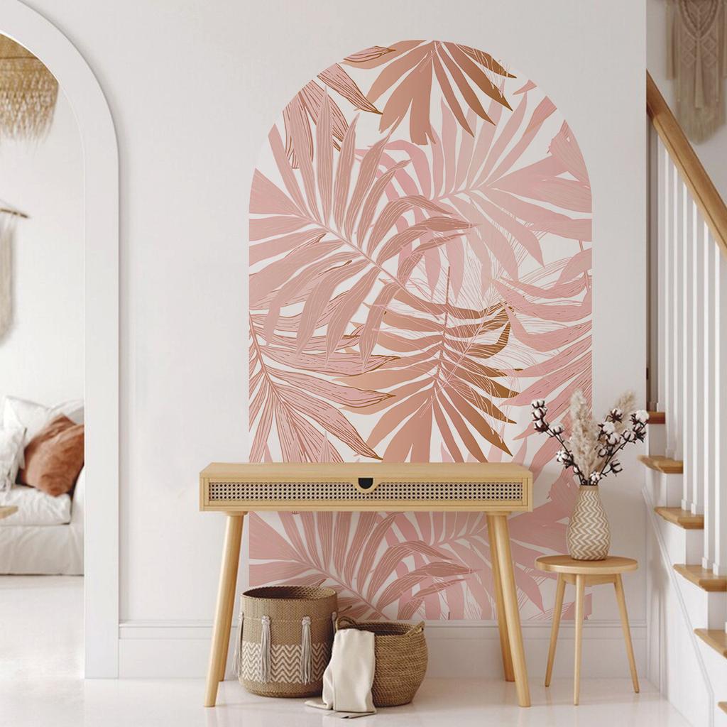 Creative Plants Nordic Simple Arch Bedroom Living Room Entrance Home Decoration Wall Sticker Self-Adhesive Wall Sticker