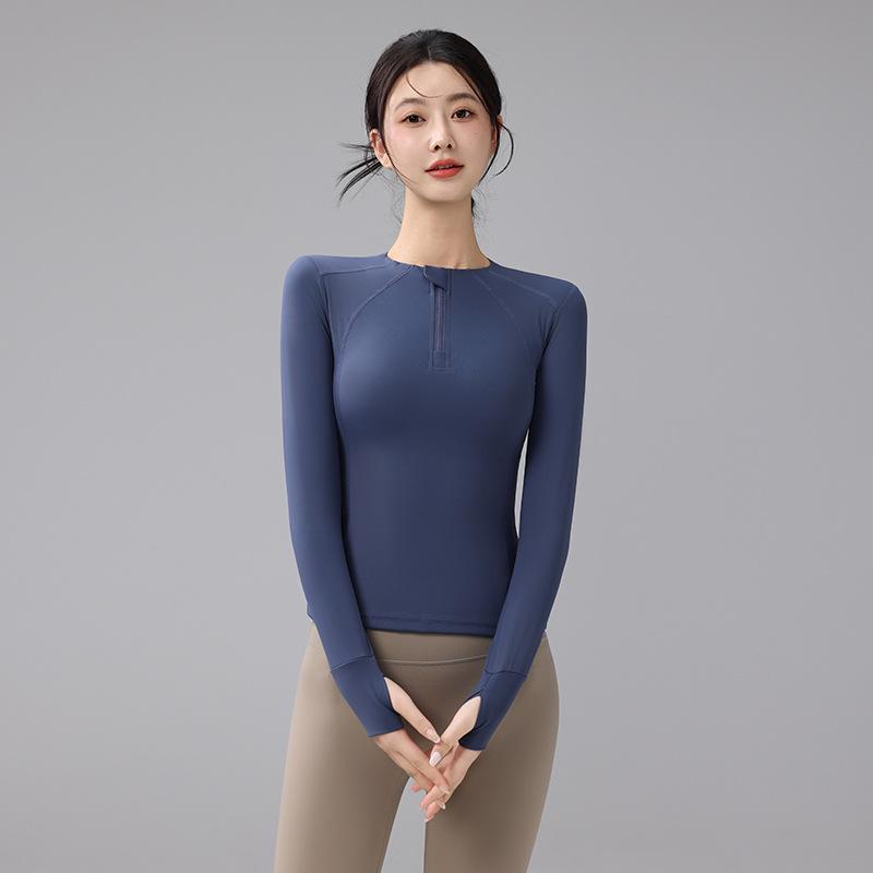 Women s Slim Fit Long Sleeve Sports Top - Autumn/Winter Yoga Running Wear Medium