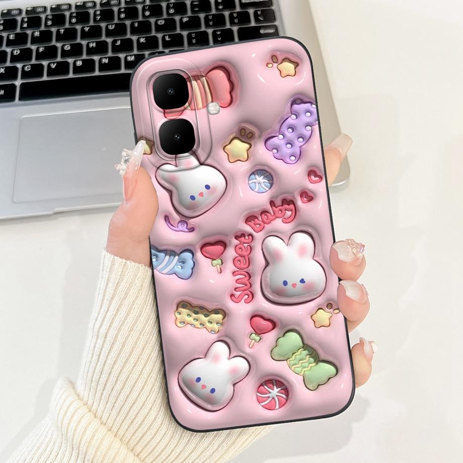 For Infinix Smart 10 X6725 Case Cartoon Luxury Girly Painting Funda For Infinix Smart 10 Plus X6725B Back Cover Soft Silicone