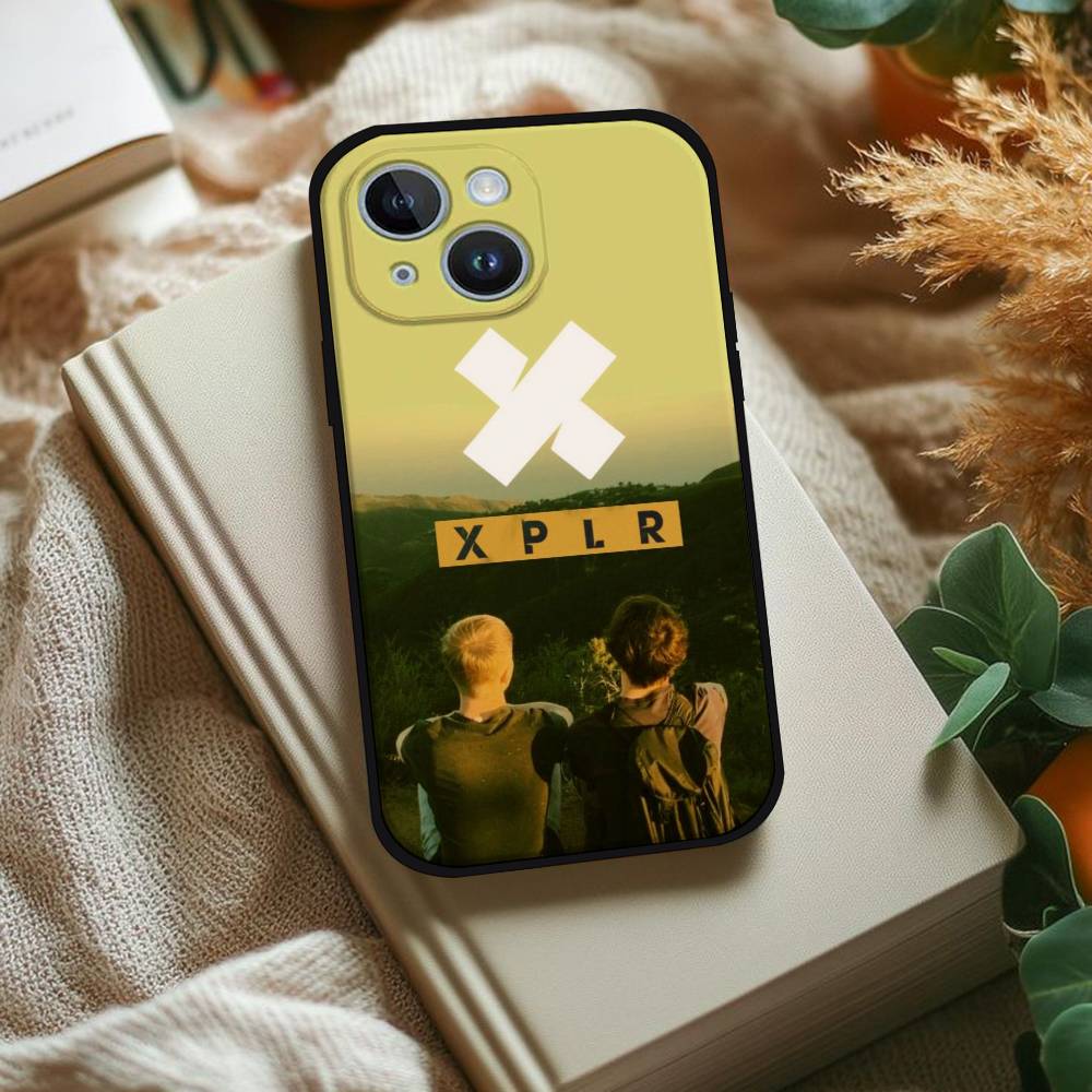 S-Sam And Colby XPLR Phone Case For IPhone 1716 15 14 13 Pro Max 11 12 Mini X Xs XR Black Silicone Cover