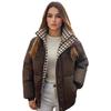 Winter Women Thicken Warm Parka Stand Collar Zipper Female Outerwear Loose Padded Coats Lady Solid Color Down Cotton Jackets