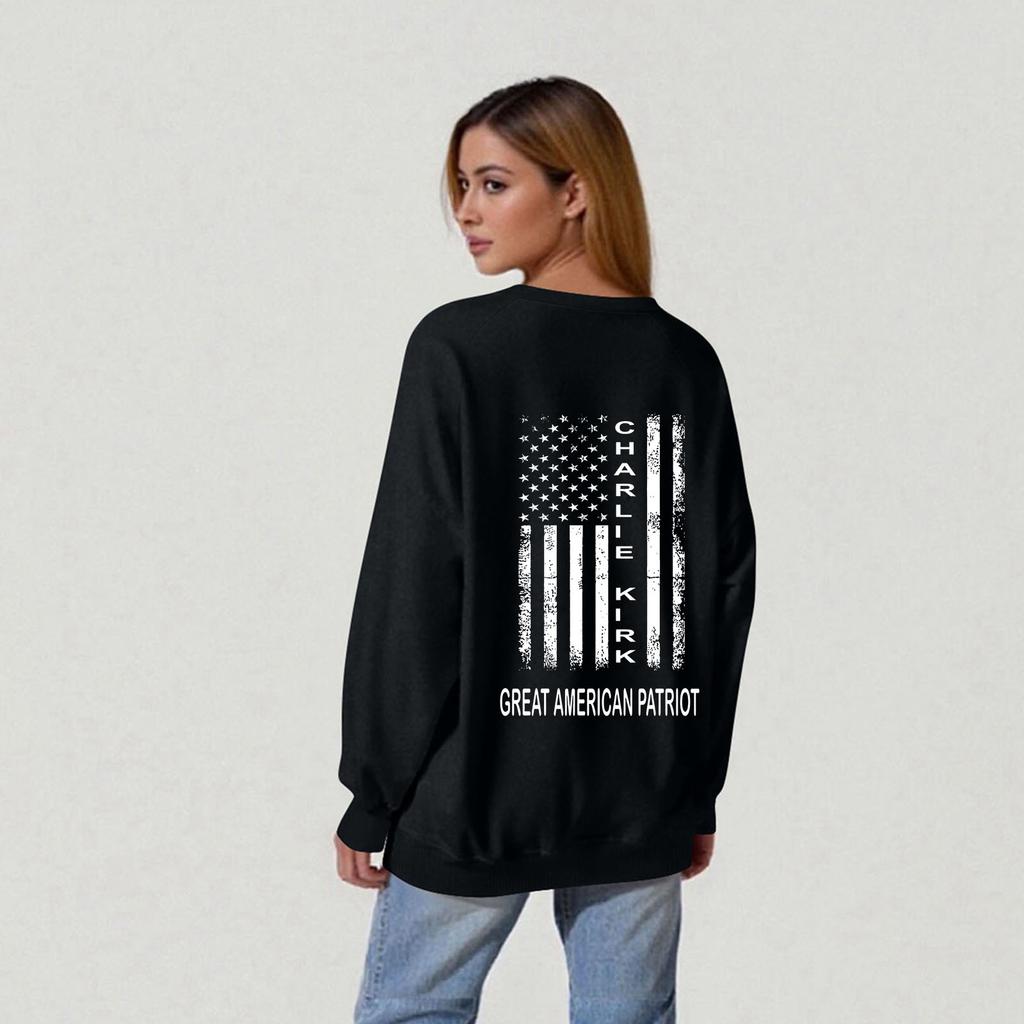 Womens Fashion Tops Casual Crewneck Striped Long Sleeve Loose Pullover Shirts