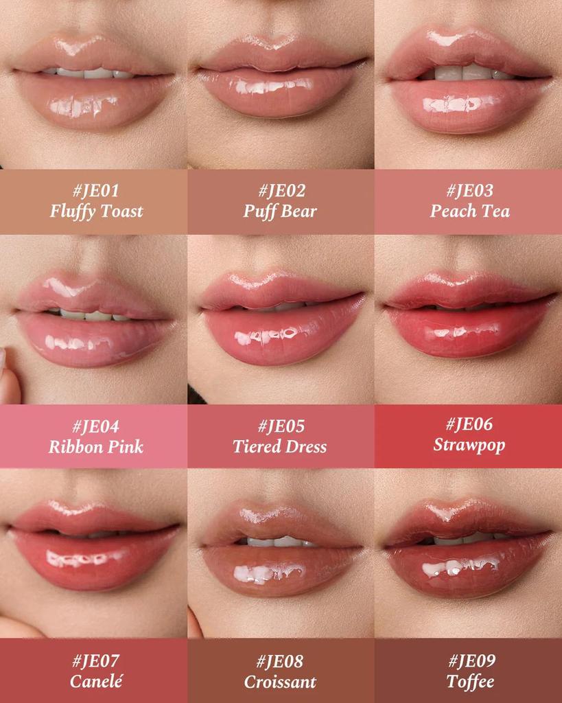 Flower Knows Sweetie Bear Hydrating Glossy Lip Tint Moisturizing Long Lasting Non-Sticky Vegan Lip Gloss for Smooth Moist Lips
