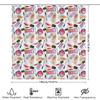 Watercolor Pink Lipstick Makeup Pattern Shower Curtain For Bathroom Decor Waterproof Fabric Print Bath Mat Decoration In Kitchen