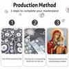 DIY 3D Pearl Diamond Painting Art Set Religious Madonna and Family Home Decor Art Set Wall Art