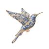 Classic Chinese Ceramic Lapel Pin Jingdezhen Style Jewelry  Clothing Decoration