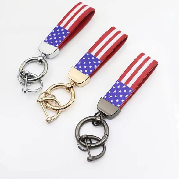 Car Keychain Key Holder Automotive Key Chains With National Symbol And Tarnish Resistant Finishing