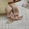 New temperament advanced sense neck cotton and linen silk scarf women's Korean lazy style versatile brown series small square scarf