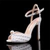 High Heel Women Sandals Platform Crystal Queen Rhinestone Bride Wedding Shoes Fish Mouth Woman's Gladiator Summer Shoes