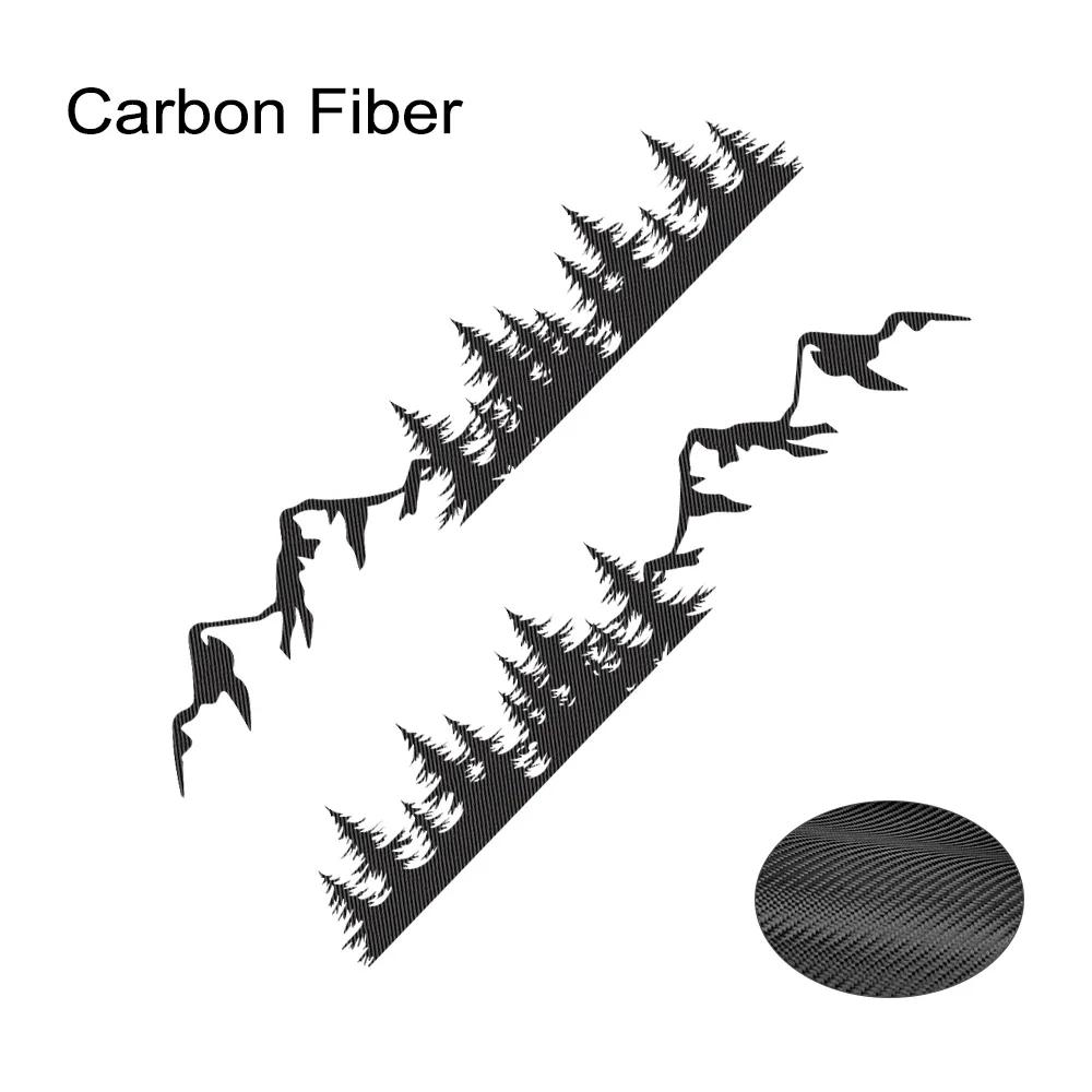 2PCS Tree Mountain Forest Car Door Side Stickers Auto Decal Accessories For Volkswagen VW Multivan TRANSPORTER T5 T6 Toyota Elfa