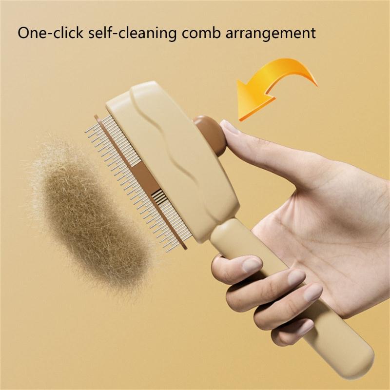 Gentle Pet Hair Brush ABS Deshedding Comb Cats Massage Grooming Tool Reduces Shedding Regular Use