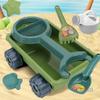 Dinosaurier Strandspielzeug Sandkasten Set Outdoor Strand Sand Schaufelspielzeug Dinosaurier Kipper mit Schaufel Rechen Gießkanne und Sandförmchen