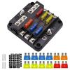 6/12 Way Blade Fuse 12-24V Car Fuse Box LED Indicator Waterproof Block Universal Multi-circuit Fuse Box Ship and Vehicle Parts
