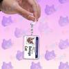 Funny Cute Cat Meme Keychain Accessories Bag Charms Cat Lover Animal Keychains Keyrings Jewelry Fans Cute Cartoon Freinds Gift