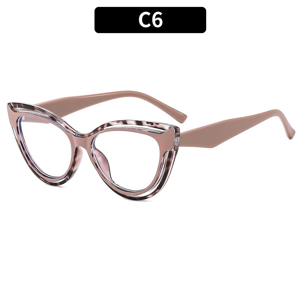 New Fashion TR90 Cat Eye Women Anti Blue Light Glasses Frame Retro Men Optical Luxury Eyewear