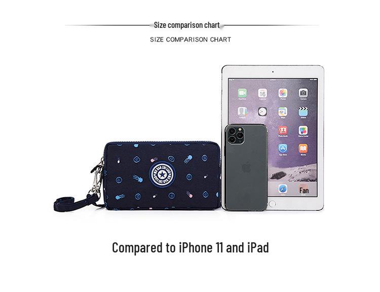 Women's Fashion Canvas Cell Phone Crossbody & Wristlet Handbag