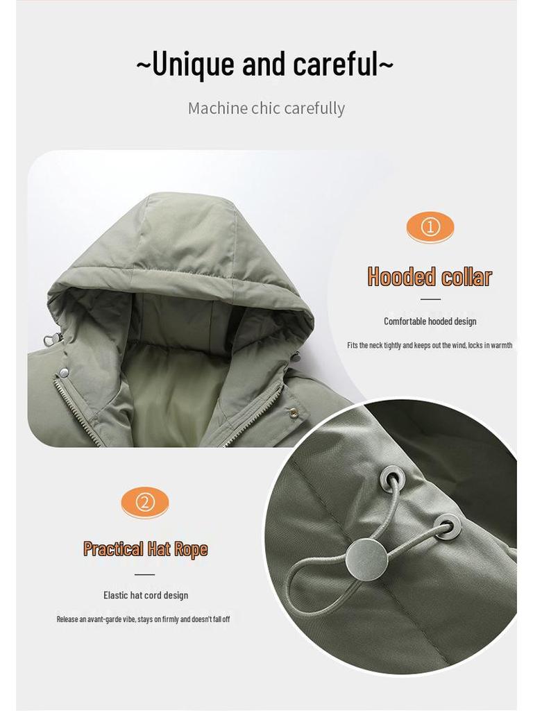 Men's Loose Hooded Puffer Jacket - Winter Hong Kong Style, Plus Size