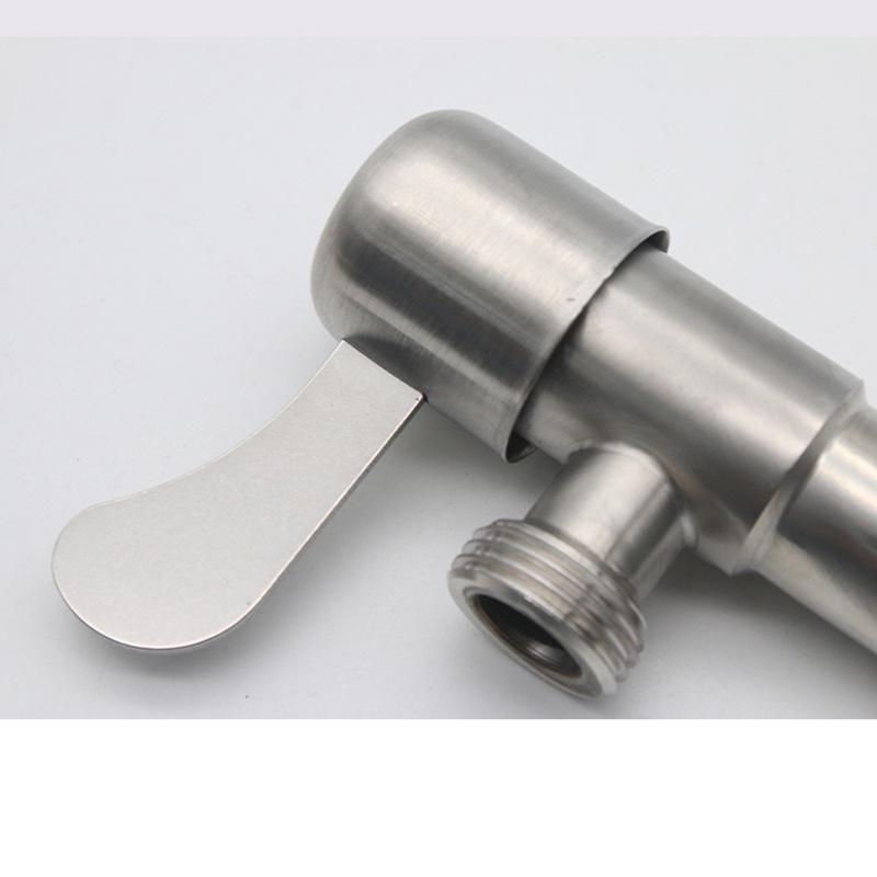 SUS304 Brush Finished Triangle Water Heater Toilet Basin Dish Hot and Cold Angle Valve Bathroom Accessories