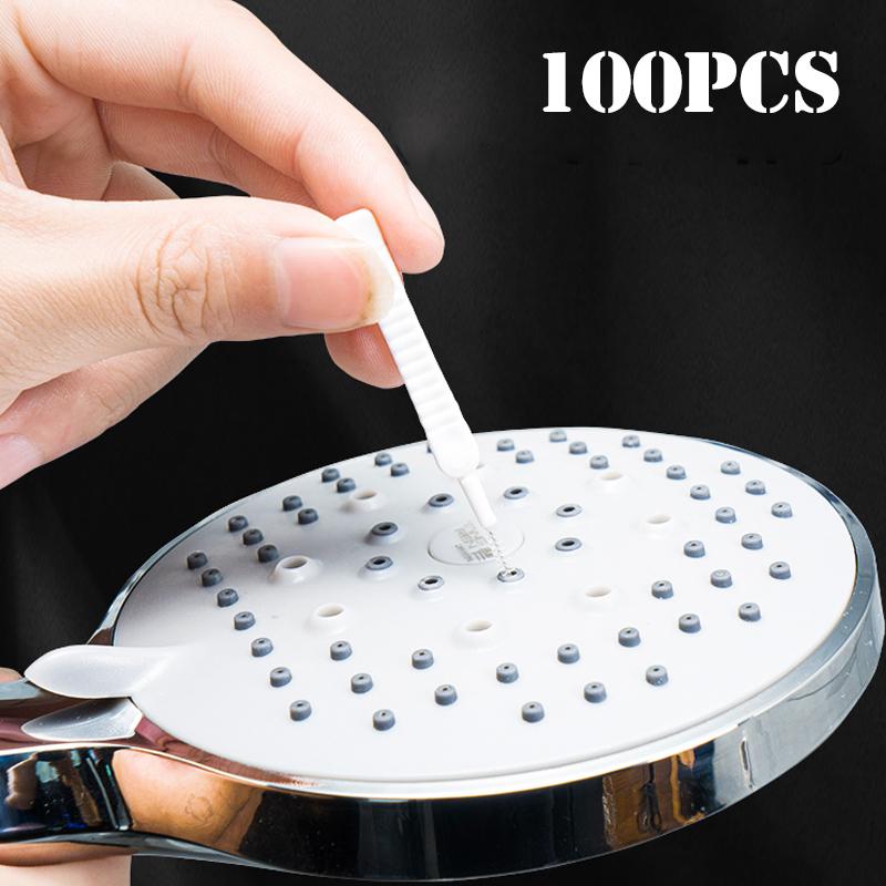 Buy 50/100pcs Bathroom Nylon Brush Shower Head Anticlogging Cleaning