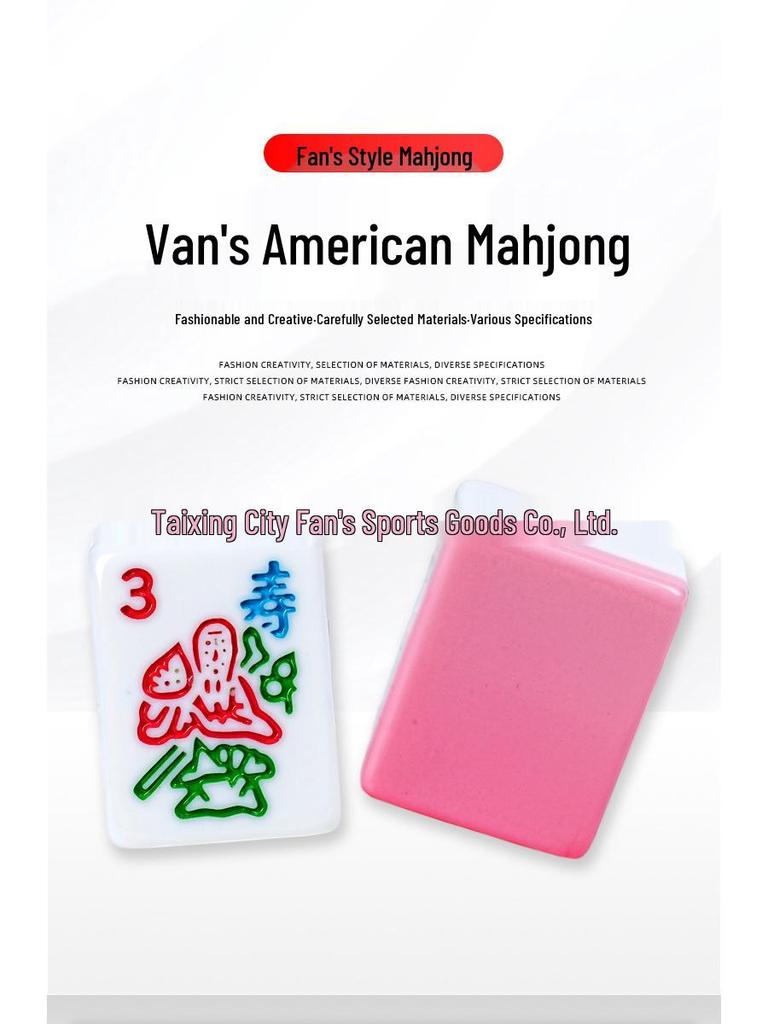 30mm American Mahjong with Personalized Melamine Tiles - Household Hand-Played Set