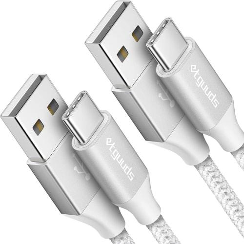 

USB Type C Cable Blue [3m Set of 2] Rapid Charging QC3.0 Cord Type C Cable High Speed Data Transfer C Type Heavy Duty Nylon Switch, Xperia XZ3 XZ2 X