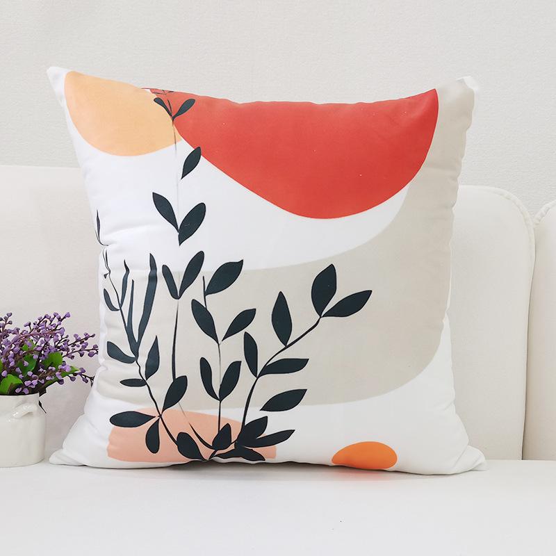 Nordic New Geometric Pillowcase Abstract Print Simple Bedside Sofa Car Cushion Pillowcase Does Not Include Pillow Core